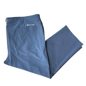 Columbia Hiking Pants Mens 46x26 Narrow Pointe Lightweight Stretch Blue